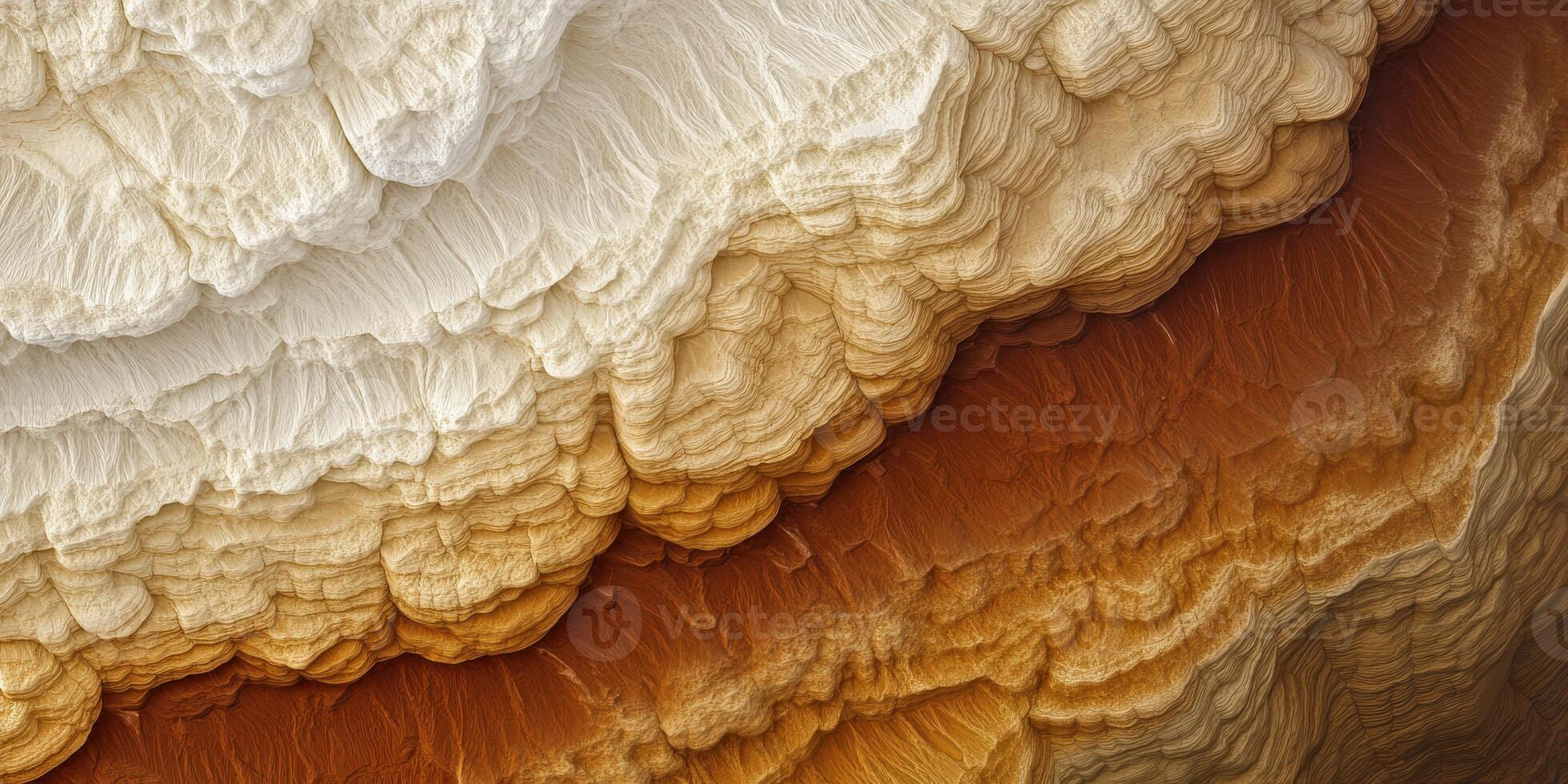 A close up of a rock with white and brown colors photo