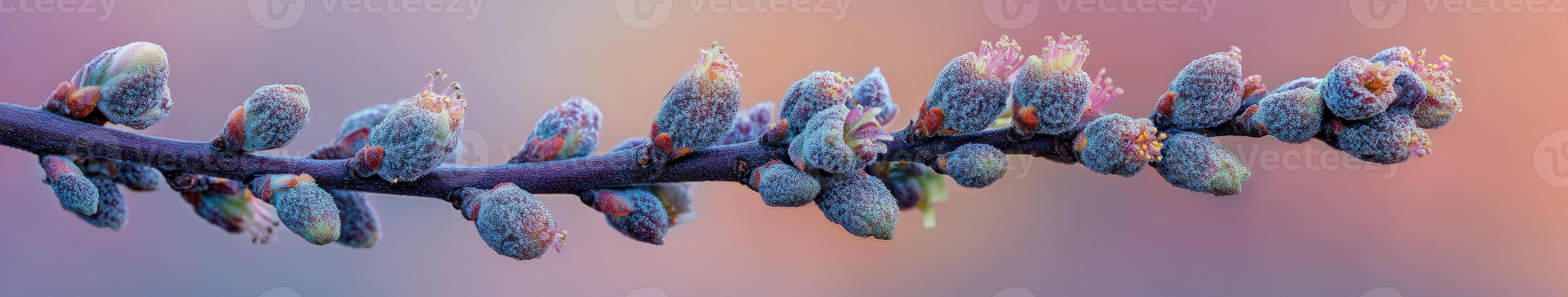 Spring buds covered in soft fuzz photo