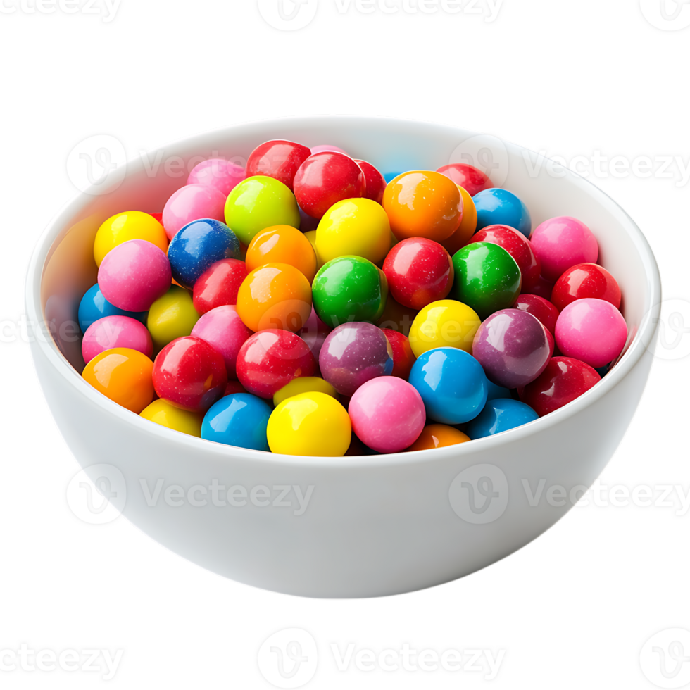 A bowl filled with colorful candy transparent background png