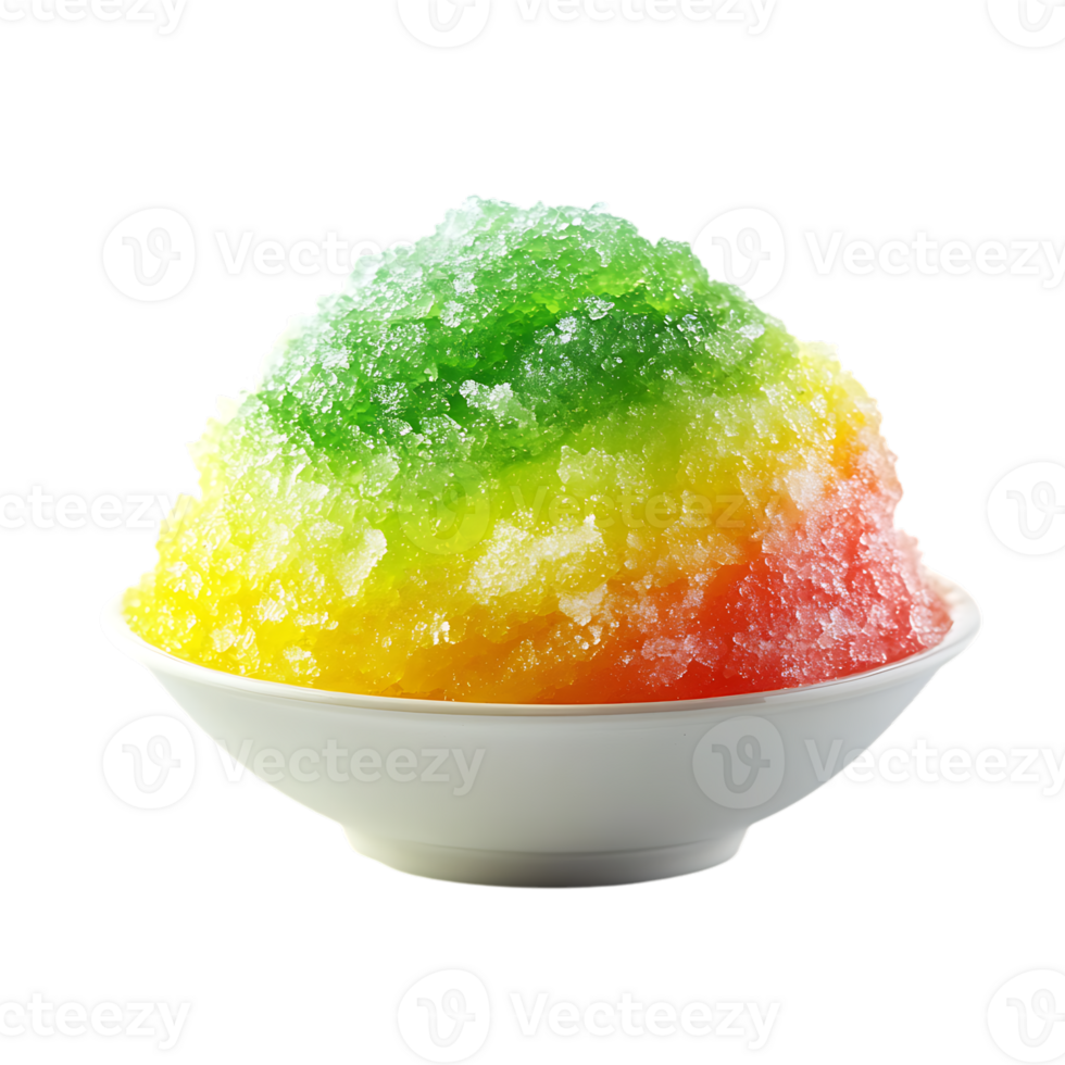 Rainbow sugar in a bowl on a transparent background png