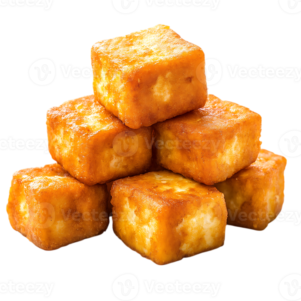 A pile of cubes of cheese on a transparent background png