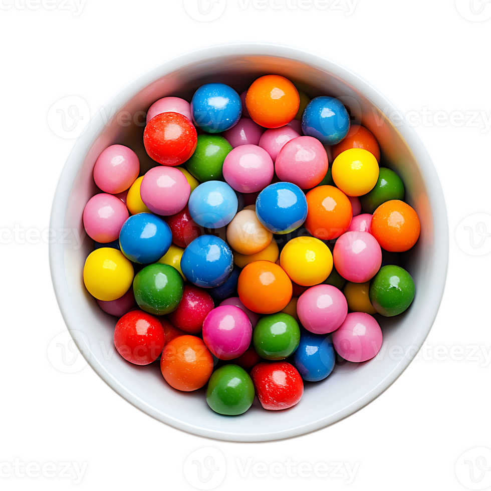 A bowl of colorful candy transparent background png