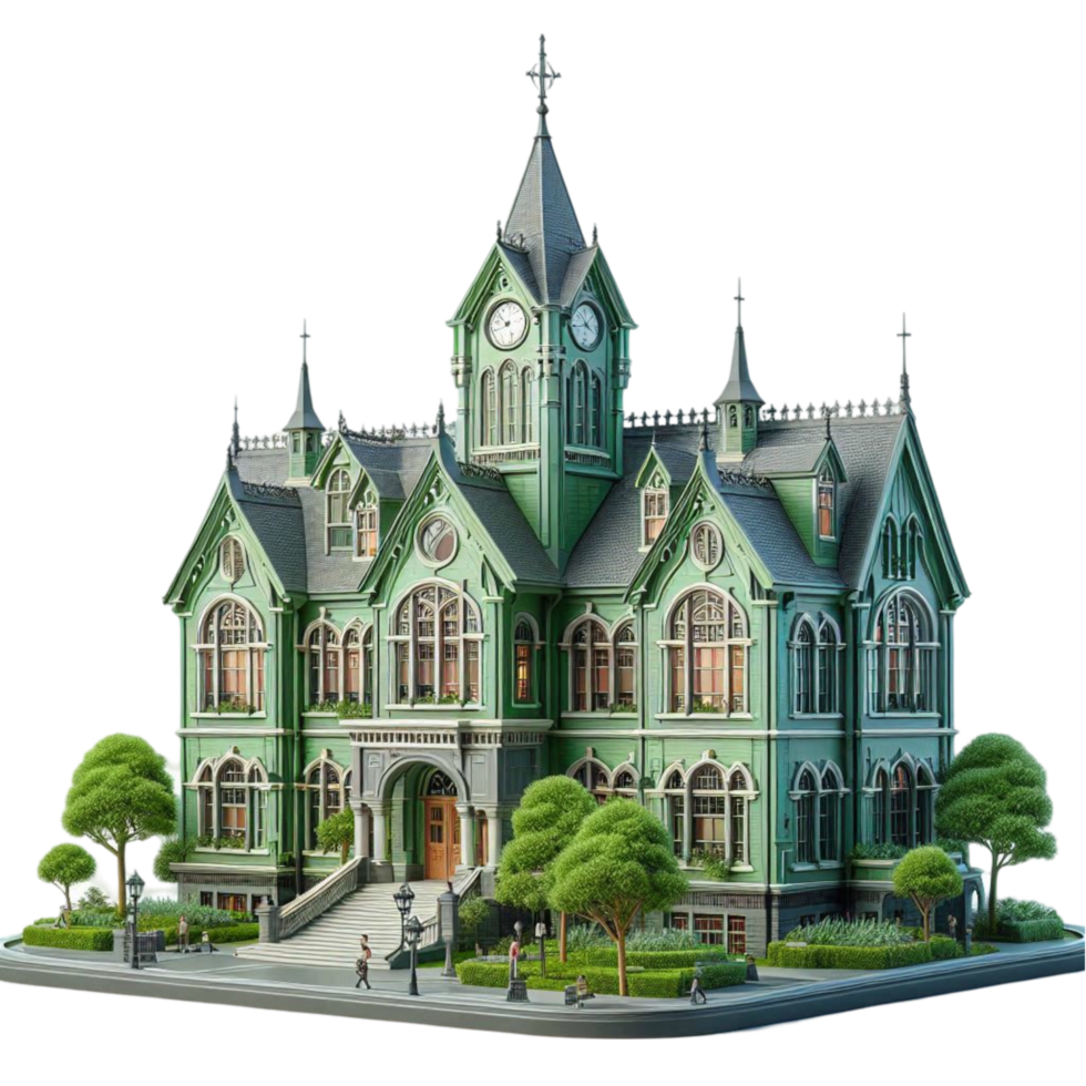 Classic Gothic Cathedral with Detailed Architecture png