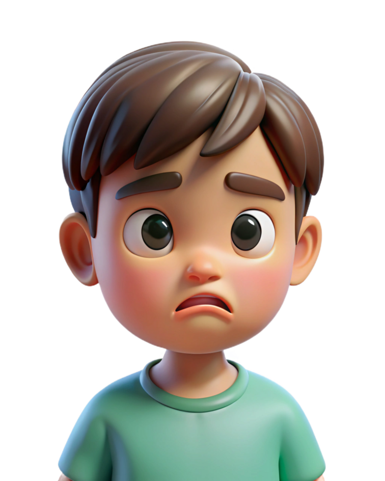 Moody Toddler Baby Looking Annoyed in Transparent Background png