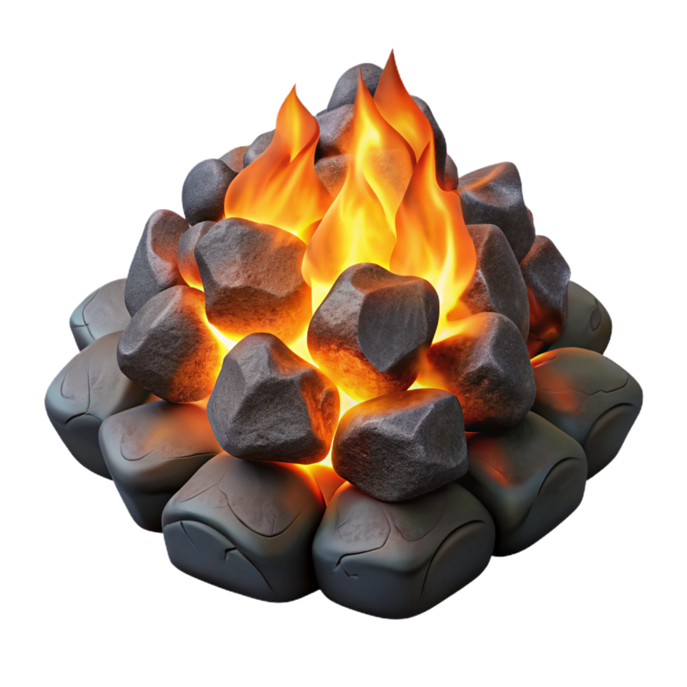 Ultra-Realistic Burning Embers with Heat in Transparent Background png