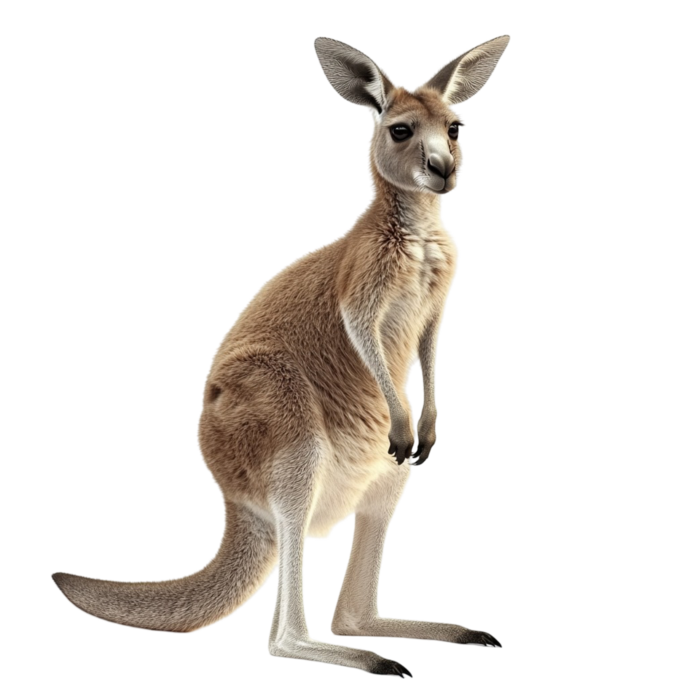 A kangaroo standing on its hind legs png