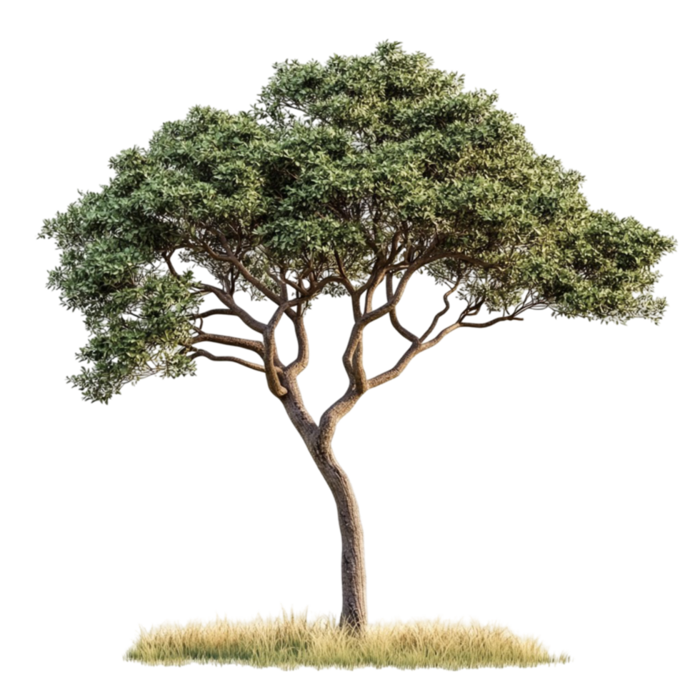 A tree is shown in a field with grass png