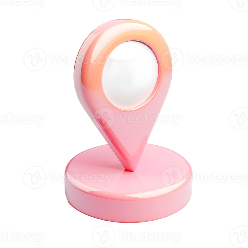 A pink object with a pointy top and a round base isolated on transparent background png