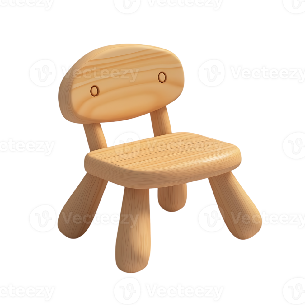 wooden chair with a wooden back and legs isolated on transparent background png