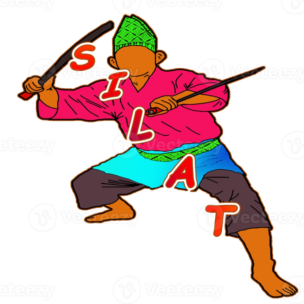 A cartoon man with a sword in his hand png
