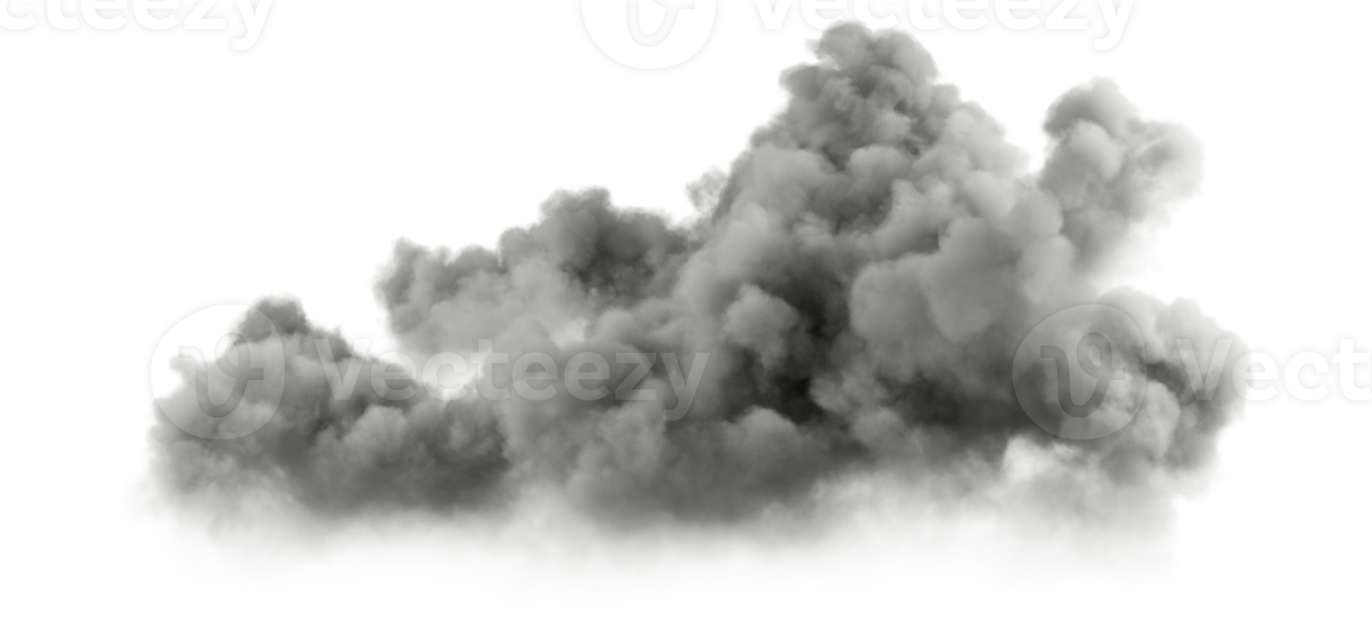 Realistic darkness clouds mystic explode shapes cutout transparent backgrounds 3d render png