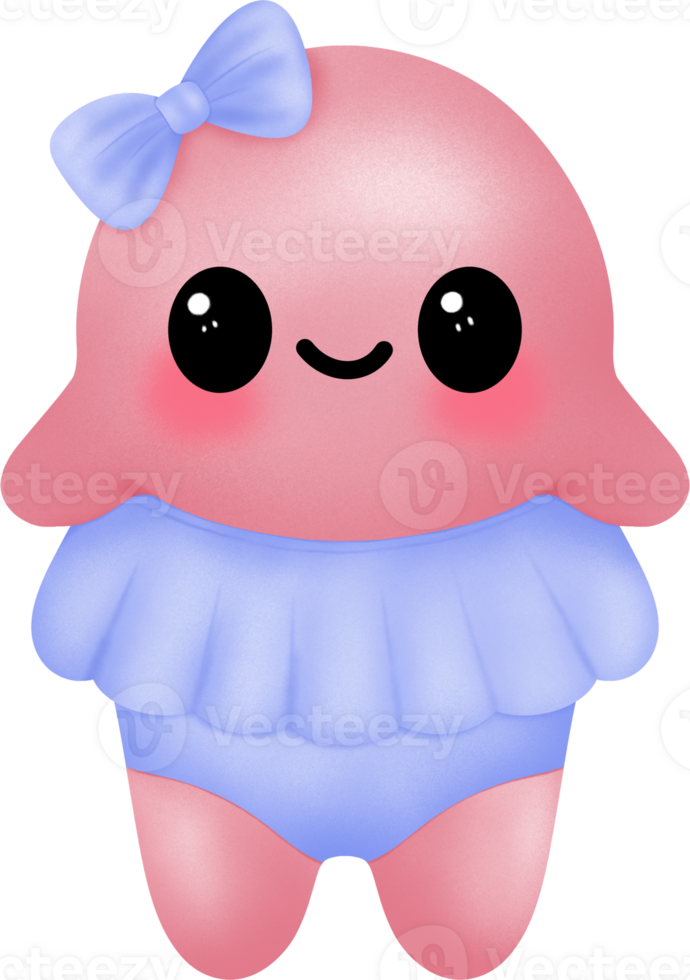 Octopus in a Dress illustration png