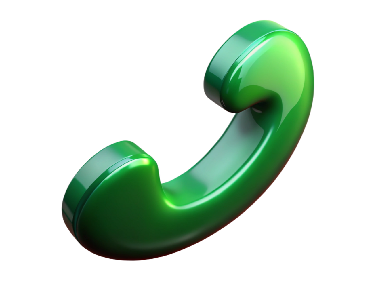 3D Rendered Green Phone Icon png