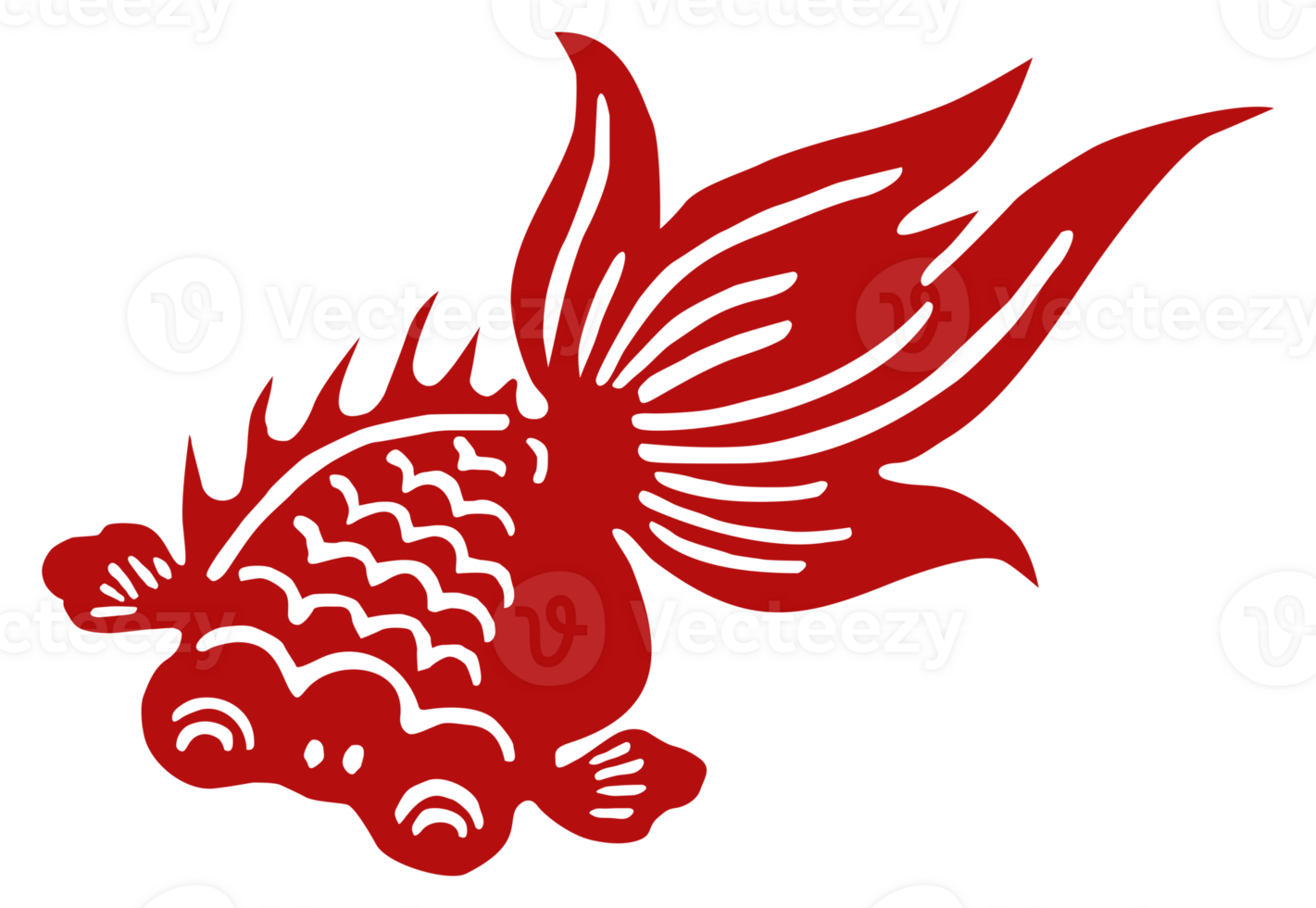Silhouette of the Gold Fish, Oriental Style, can use for Ornate, Decoration, Logo Gram, Pictogram, etc. Simple and Eye Catching. png