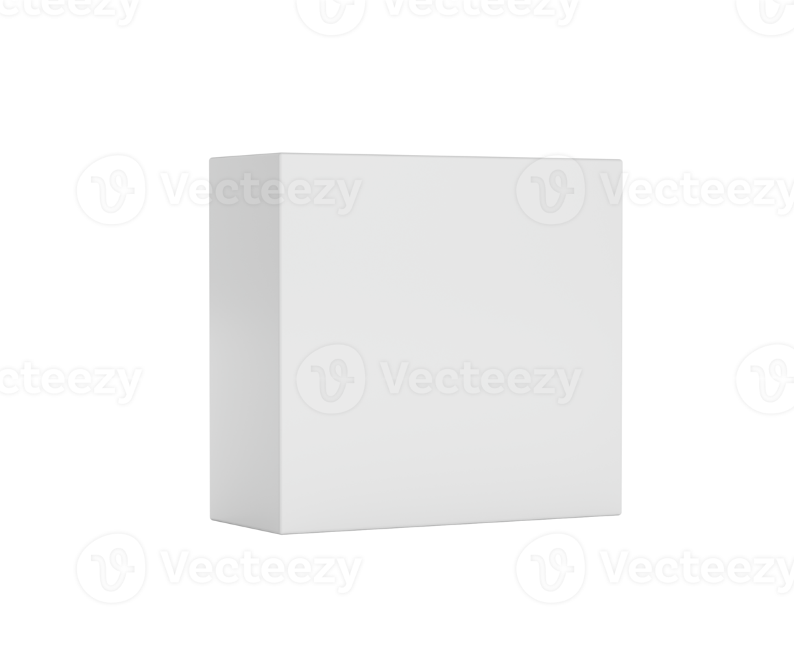 A Rectangular cardboard box for packaging, branding and product mockups. 3d Illustration png