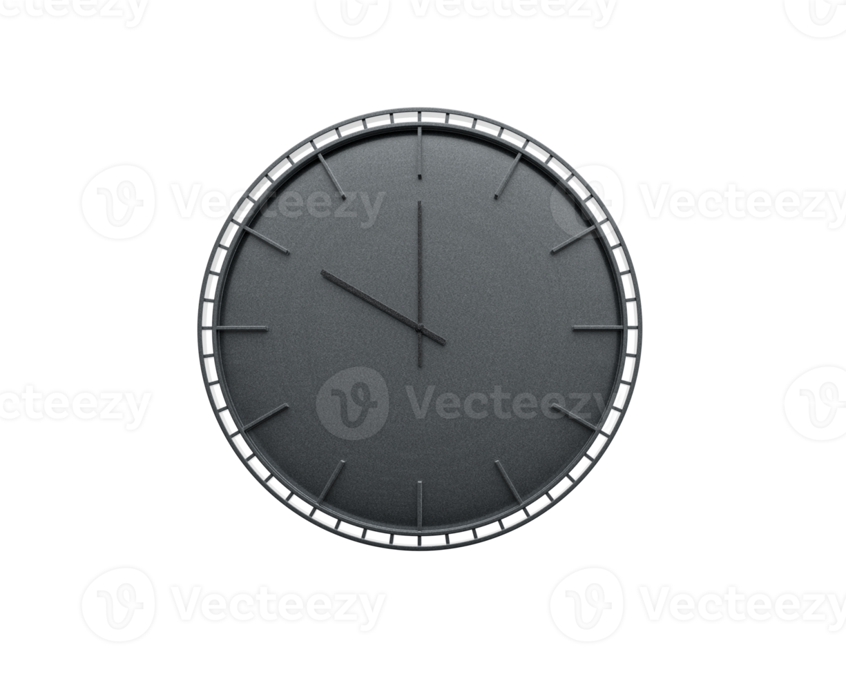 A Modern Dark Gray Wall Clock Ten O'Clock 10 00 Minimalist For Modern Interiors 3D Illustration png