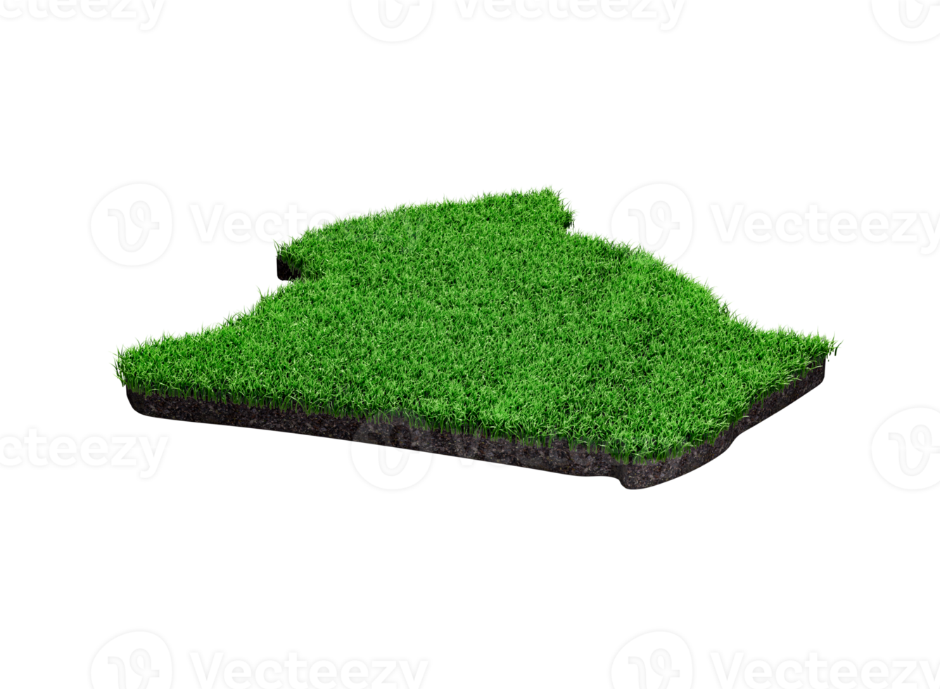 Algeria Map Soil Land Geology Cross Section Green Grass And Rock Ground Texture 3d Illustration png