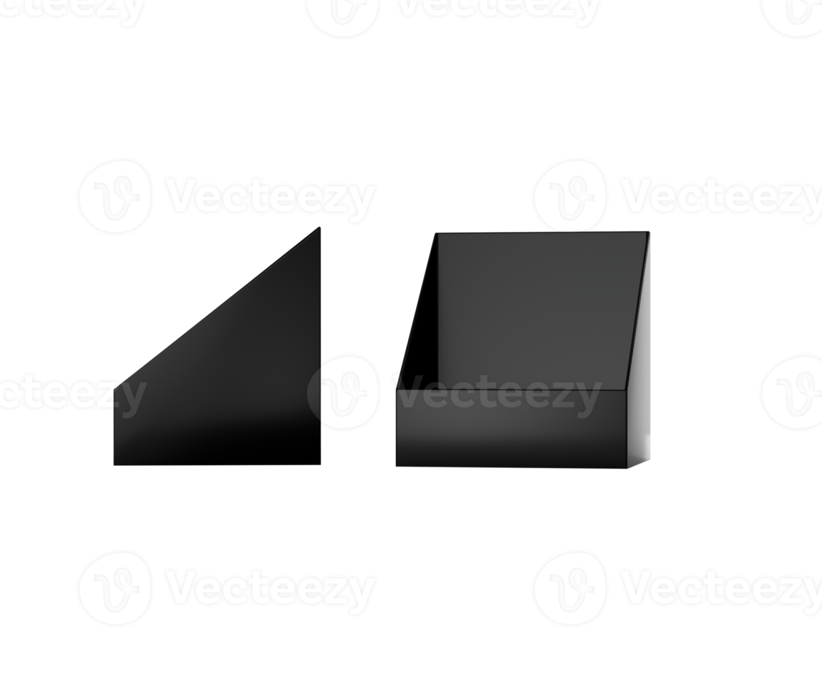 Black cardholders with a sleek modern design for organizing business cards or notes. 3d illustration png