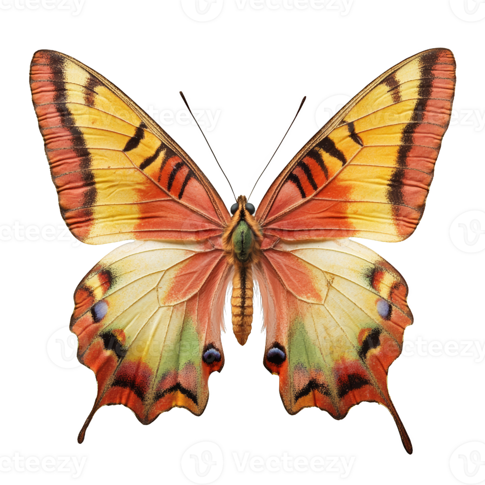 A butterfly with a red and yellow color png