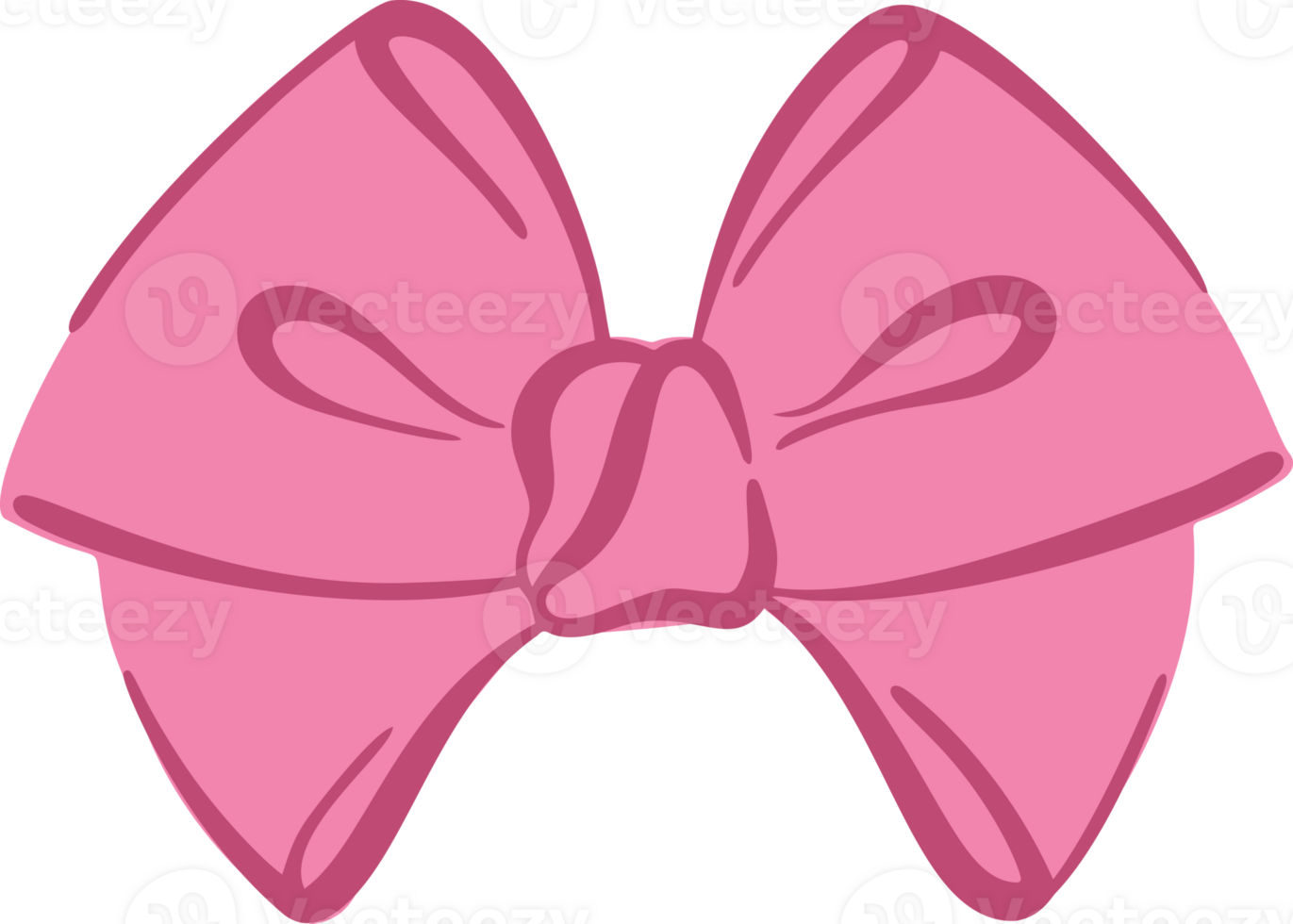 Hair ribbon bow illustration Cute pink tie with knot for present decoration. Cartoon simple girly drawing of satin romantic accessory. png