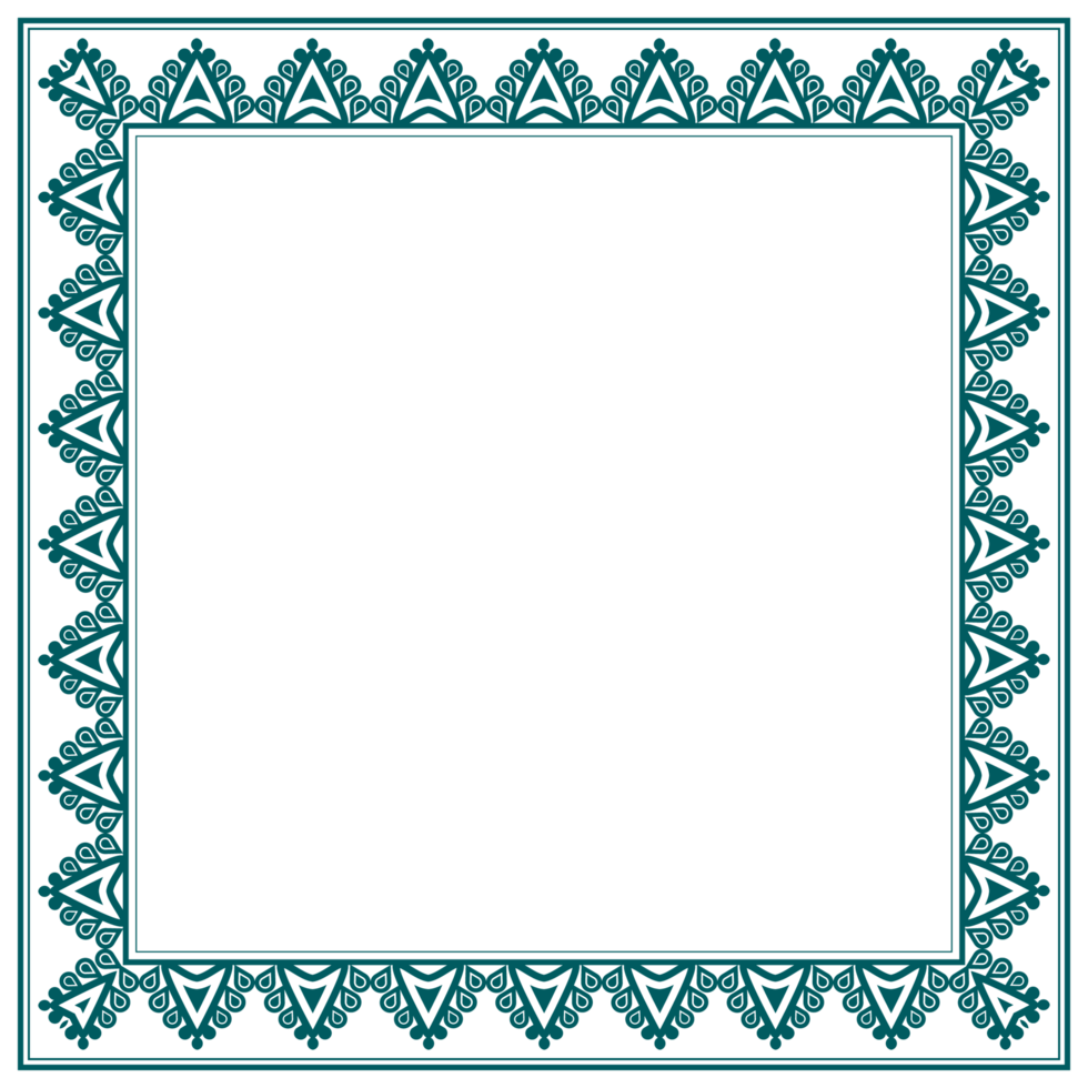 Retro rectangle certificate border pattern line photo frame islamic wedding invitation ornament background png