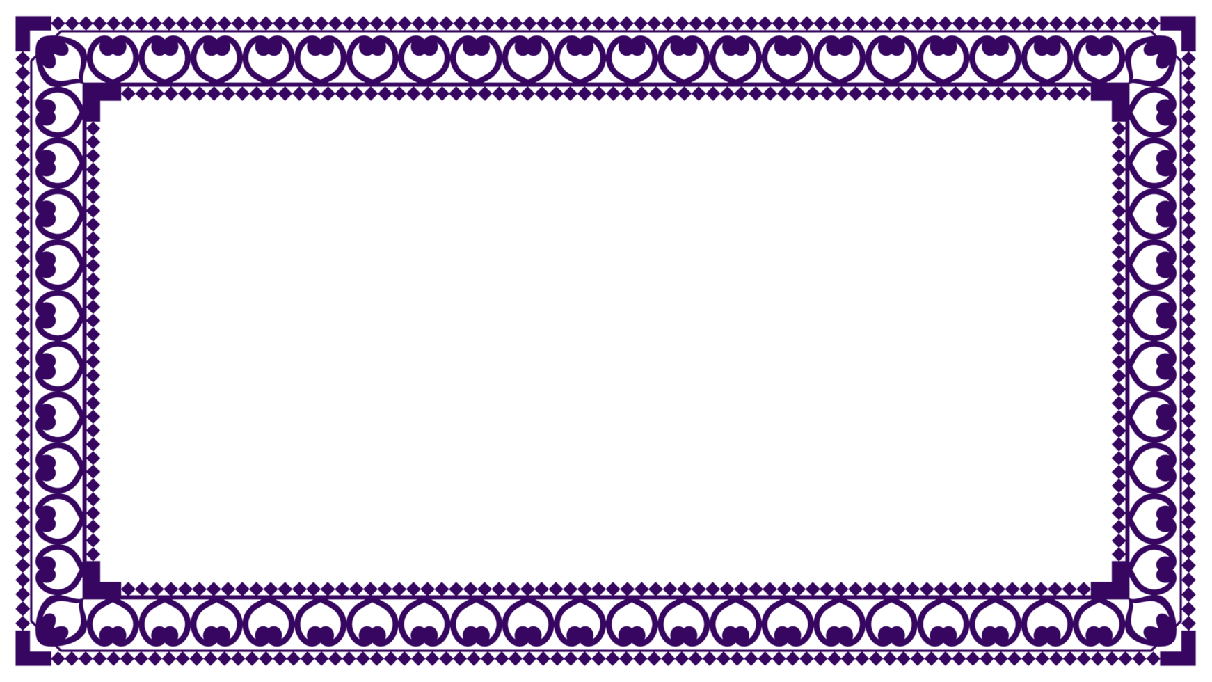 Luxury Rectangle Corner Certificate Border Pattern Line Photo Frame Islamic Wedding Invitation Background png