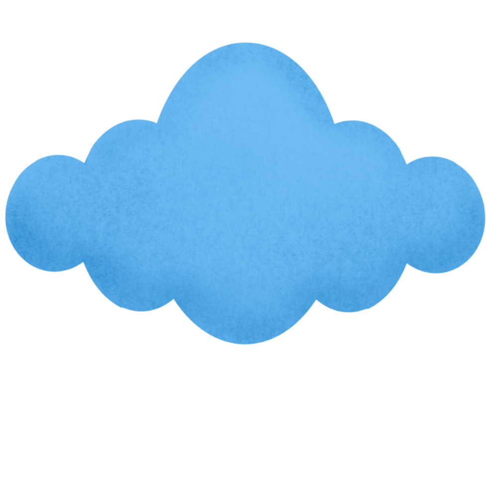 Blue cloud clipart illustration design png