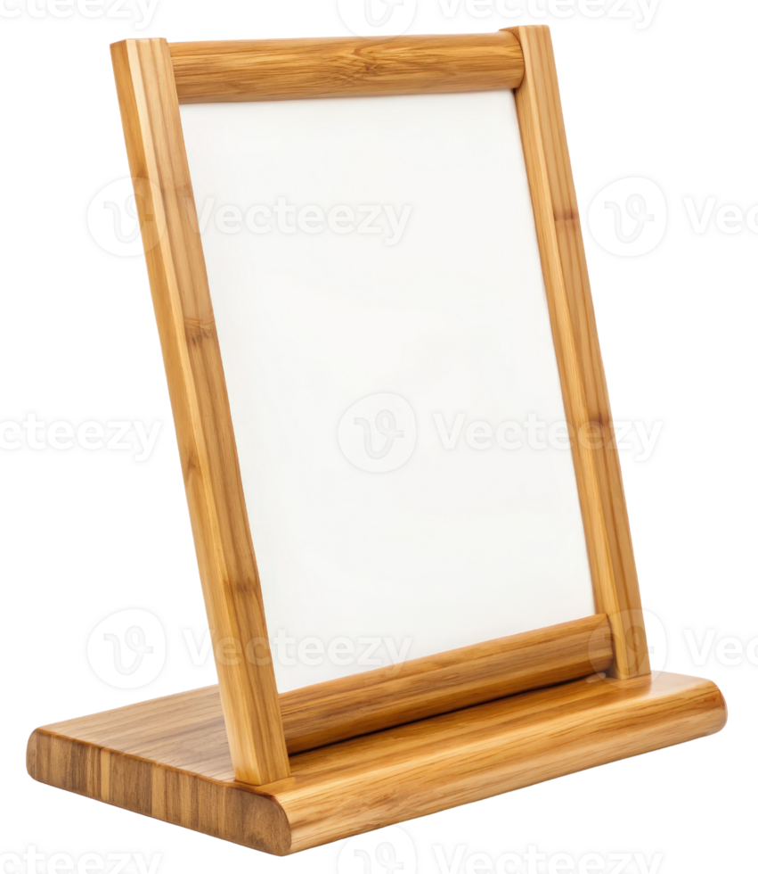 Bamboo frame for displaying photos on a transparent background png