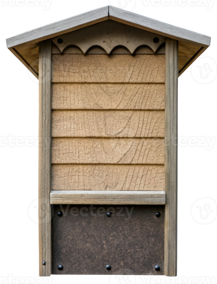 Wooden birdhouse on a transparent background png