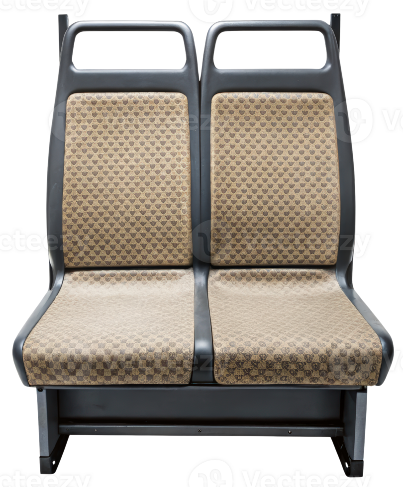 Public seating with textured fabric upholstery on a transparent background png