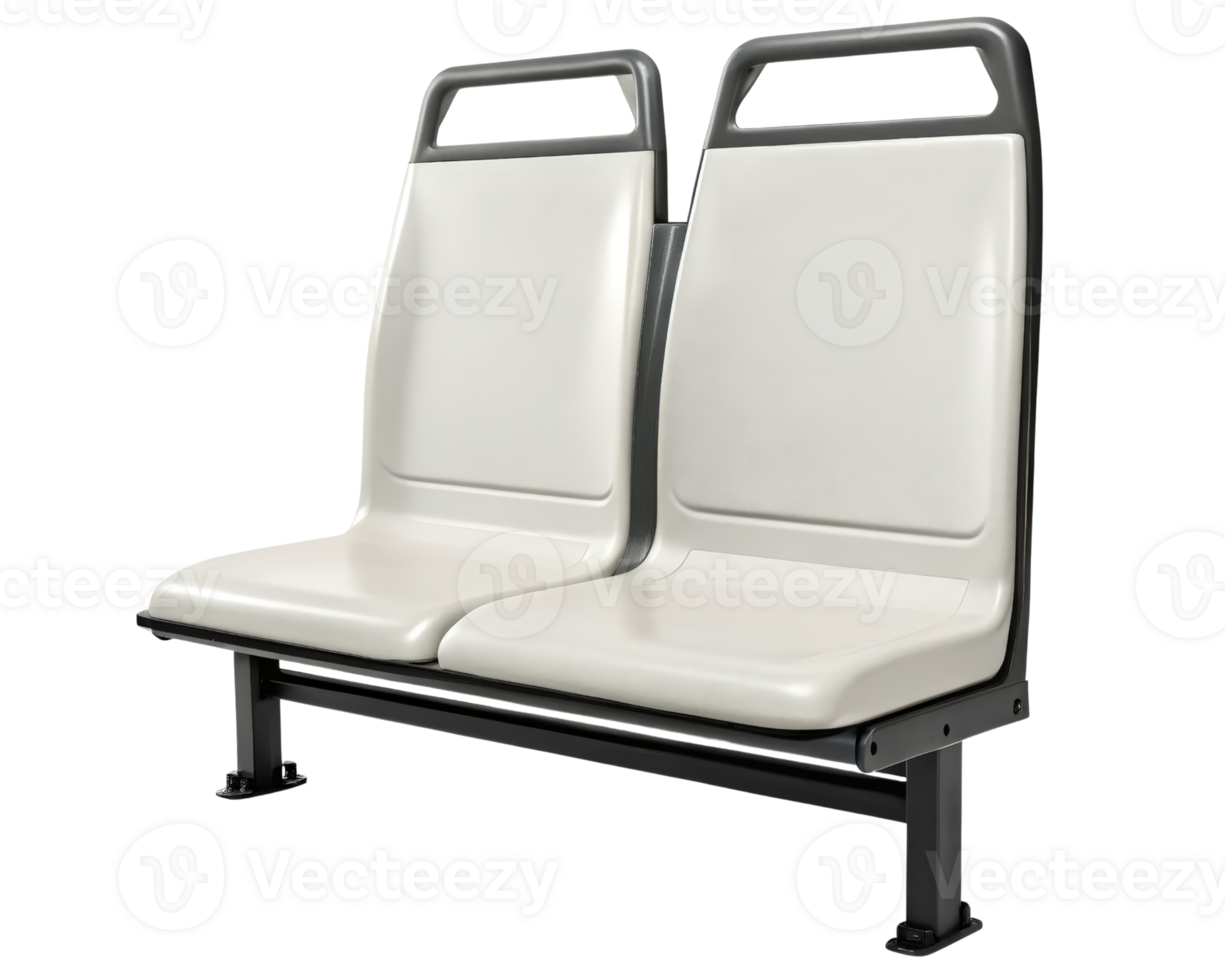 Public seating designed for comfort and durability on a transparent background png