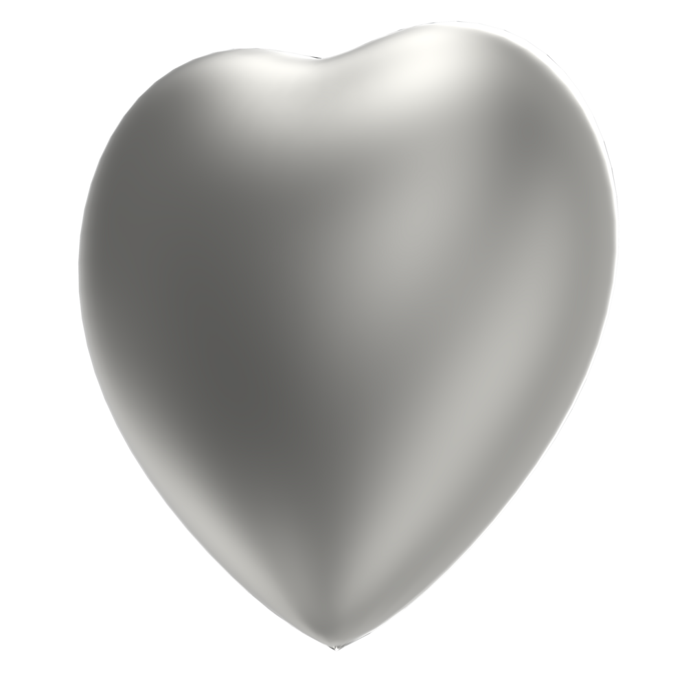a silver heart shaped object on a transparent background png