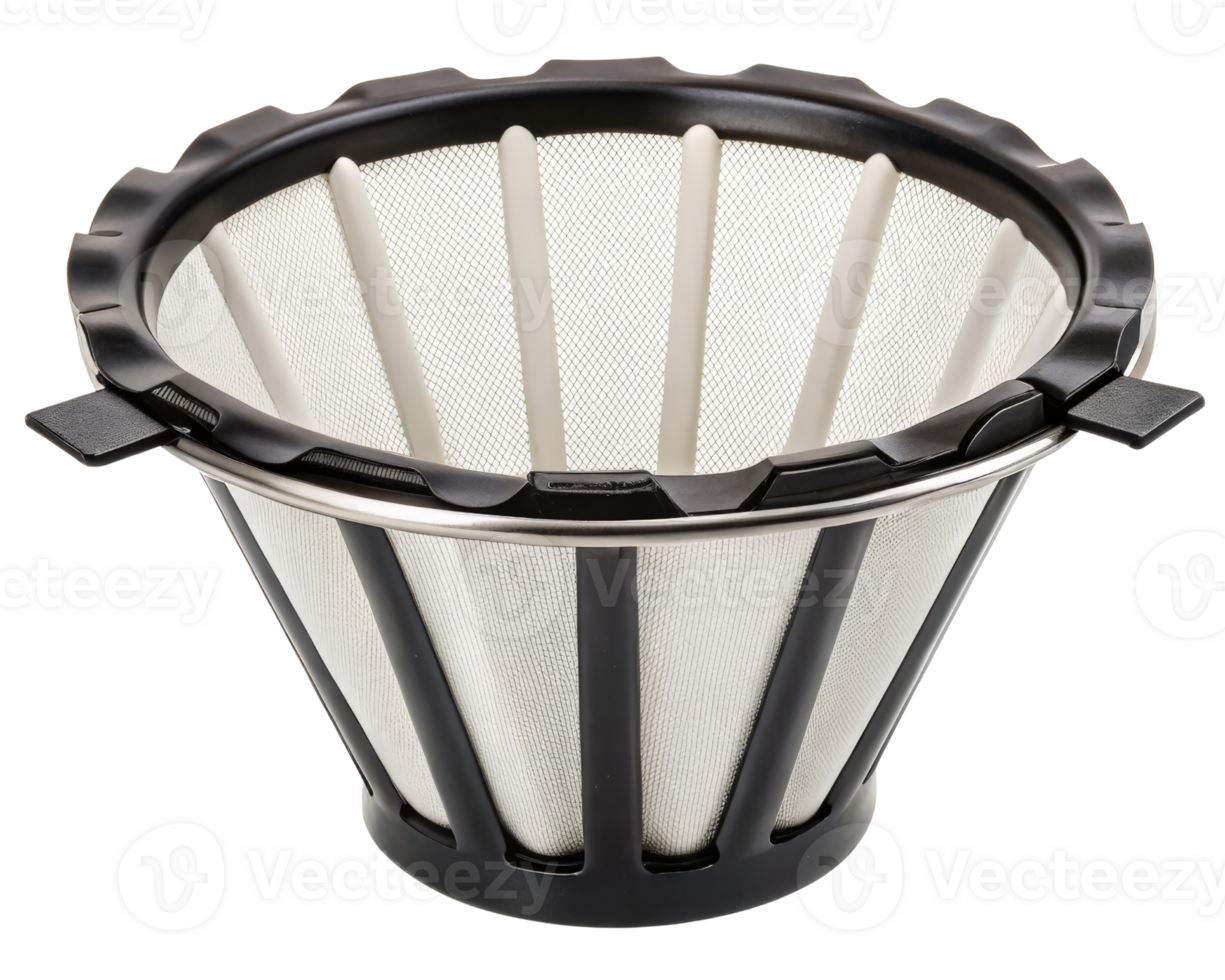 Reusable coffee filter designed for brewing fresh coffee on a transparent background png