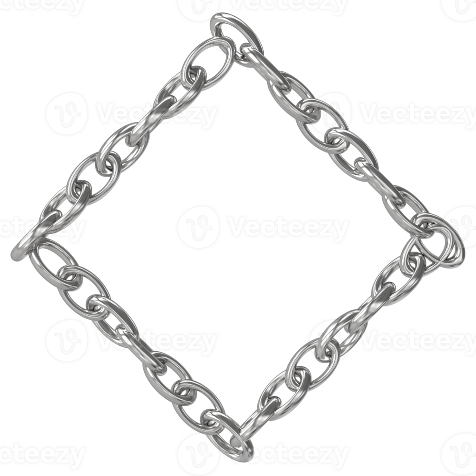 a chain link frame on a transparent background png