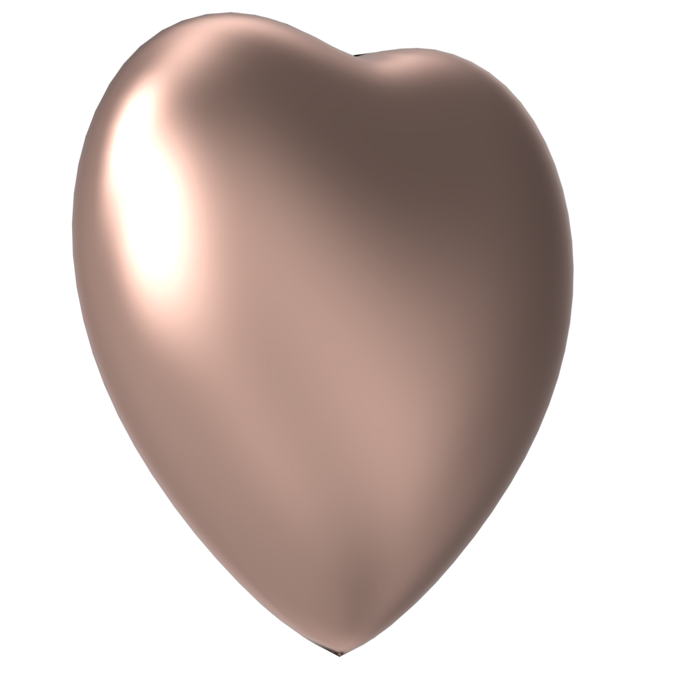 a 3d heart shaped object on a transparent background png