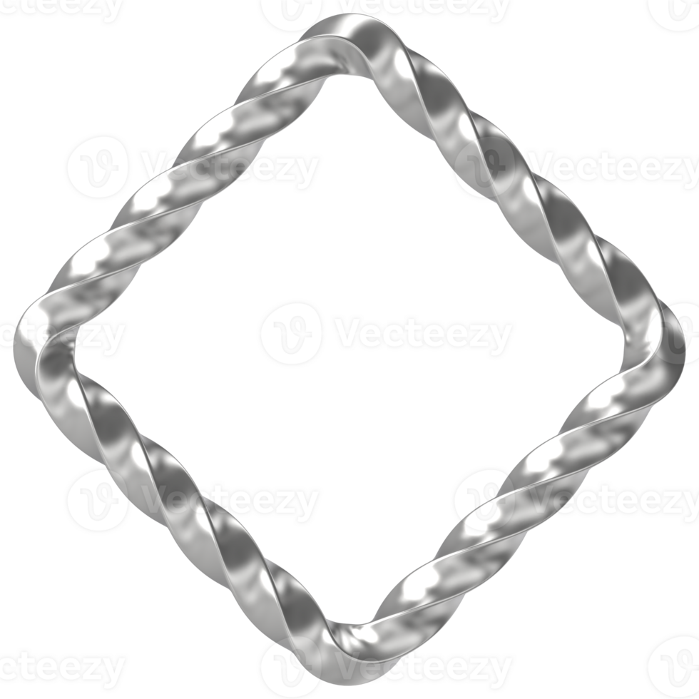 a square metal frame with a twisted rope png