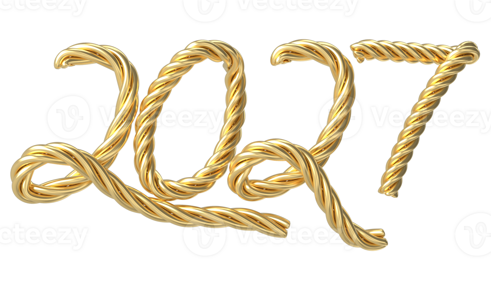 Happy New Year Number 2027 3D png