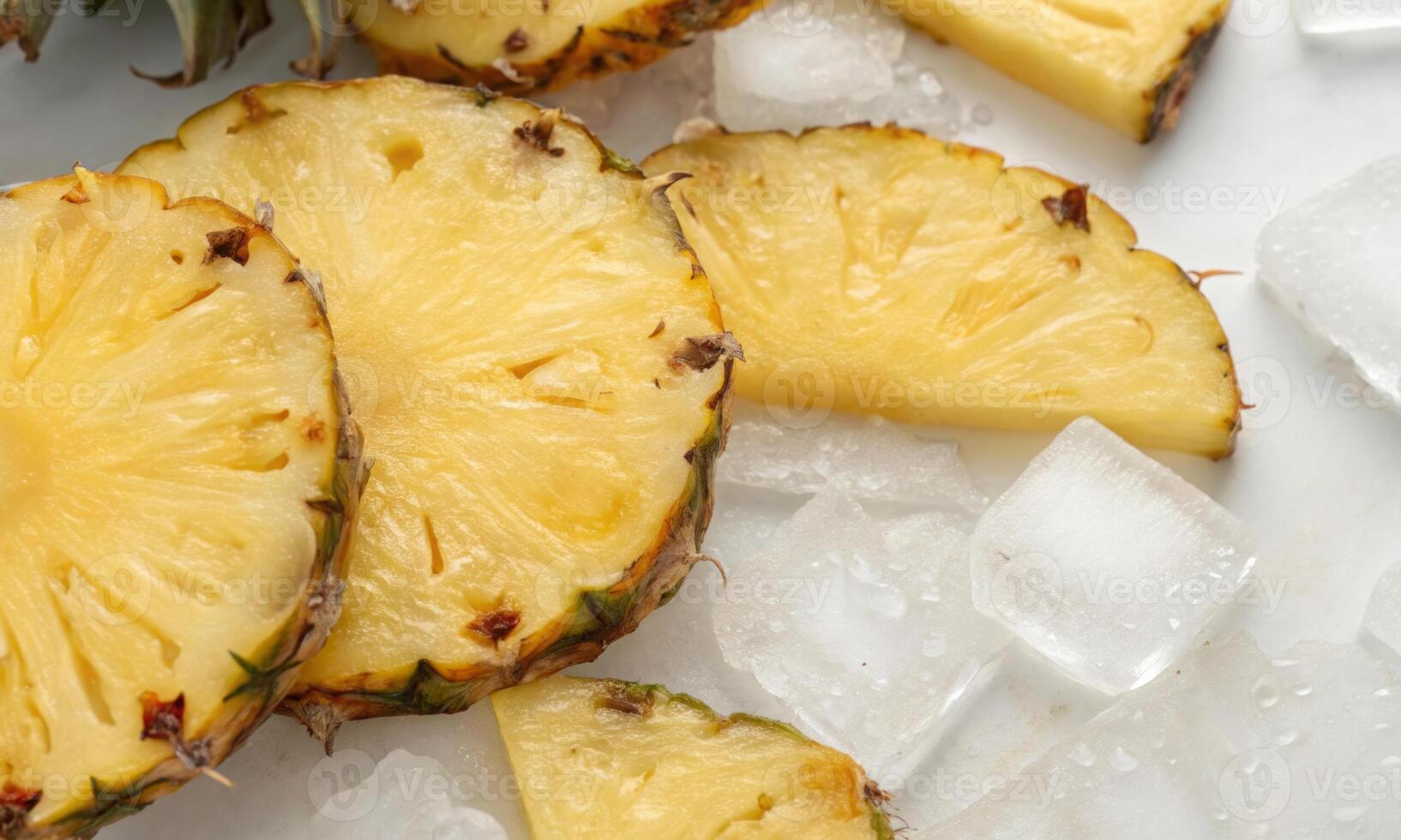 Pineapple slices. a combination of taste, benefits and energy in each slice photo