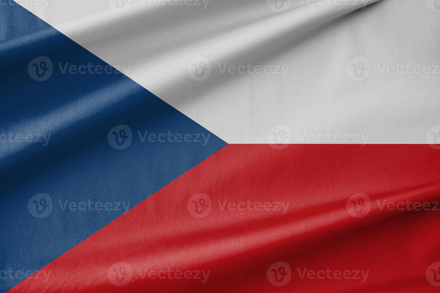 Czechia National Flag Waving in the Wind photo