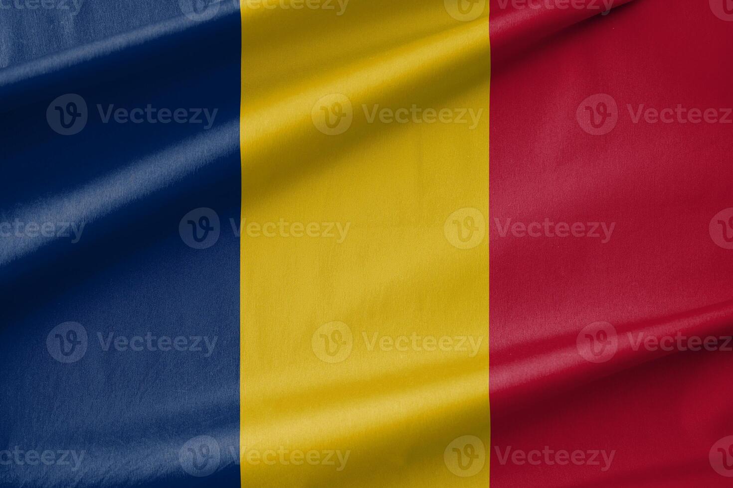 Chad National Flag Waving in the Wind photo