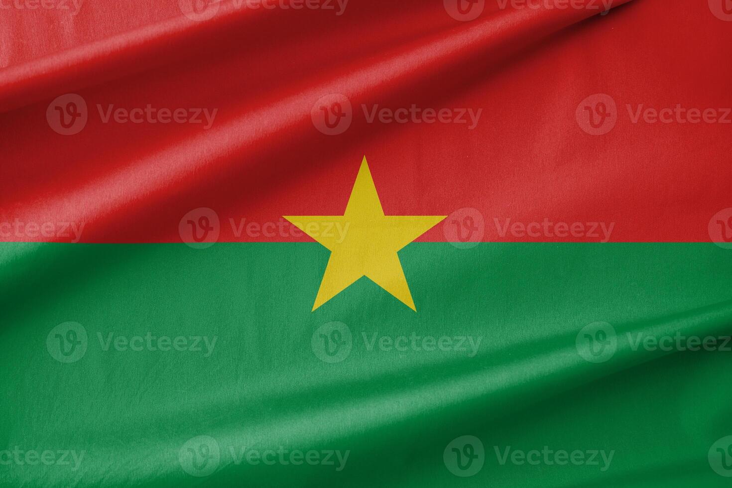 Burkina Faso National Flag Waving in the Wind photo