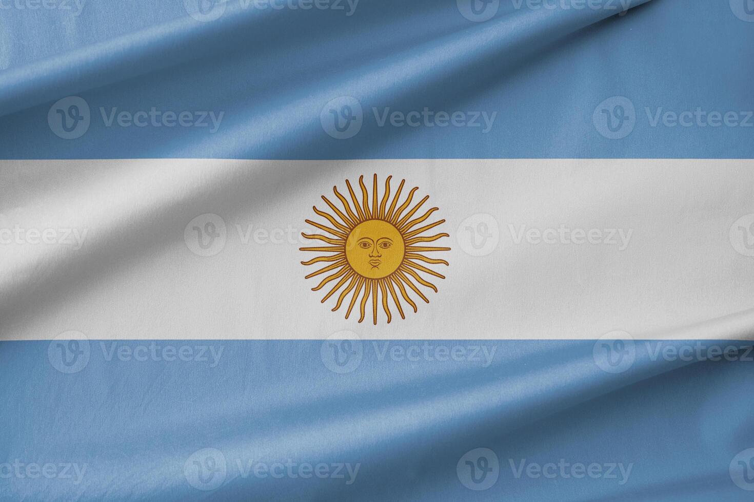 Argentina National Flag Waving in the Wind photo