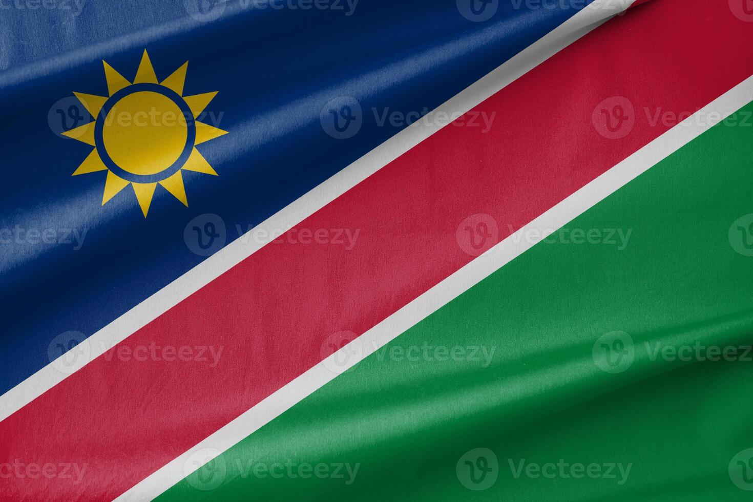 Namibia National Flag Waving in the Wind photo