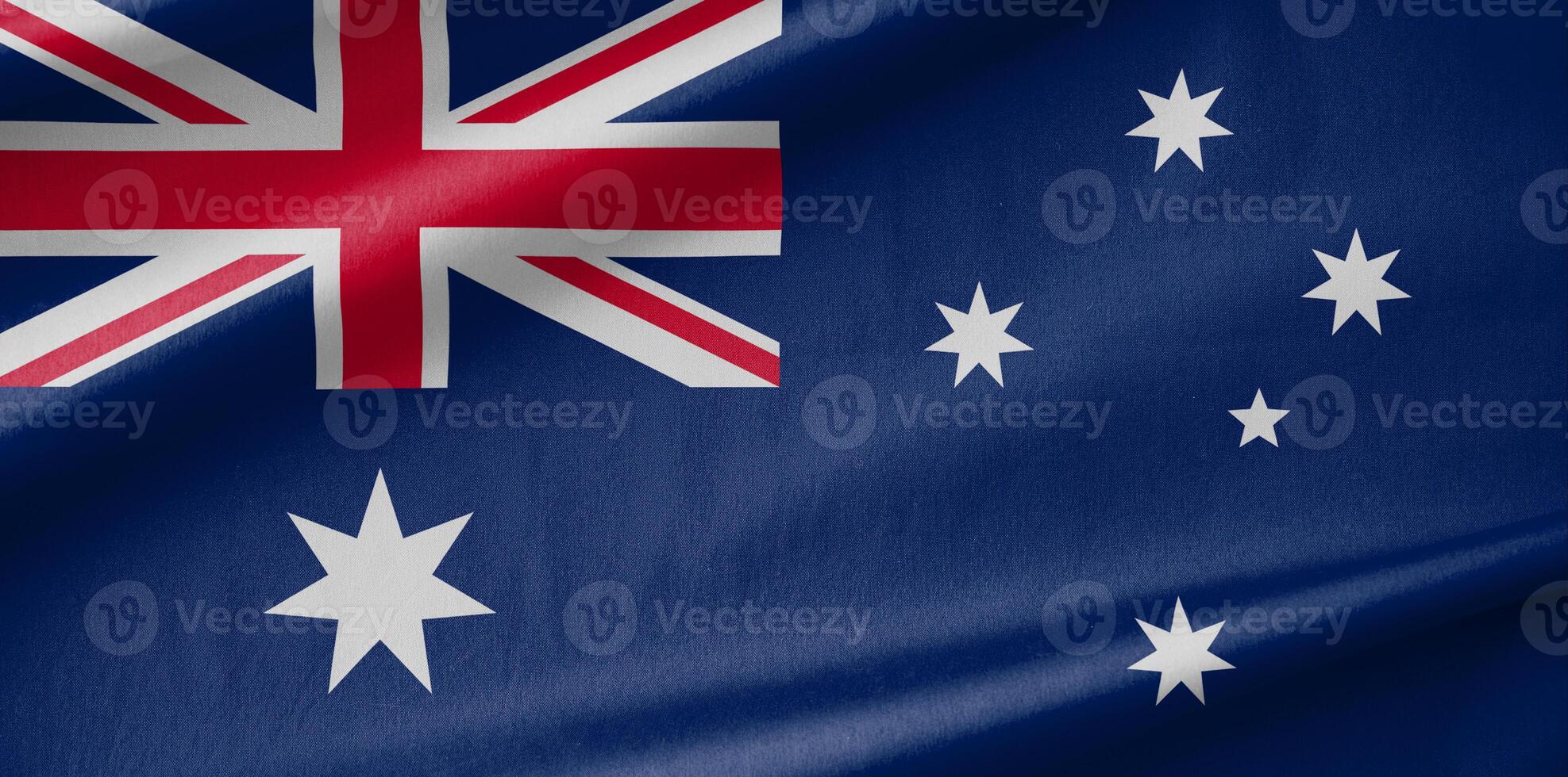 Australia National Flag Waving in the Wind photo