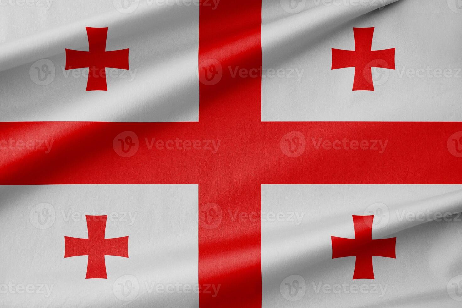 Georgia National Flag Waving in the Wind photo