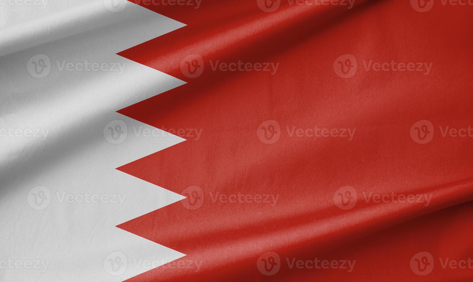 Bahrain National Flag Waving in the Wind photo