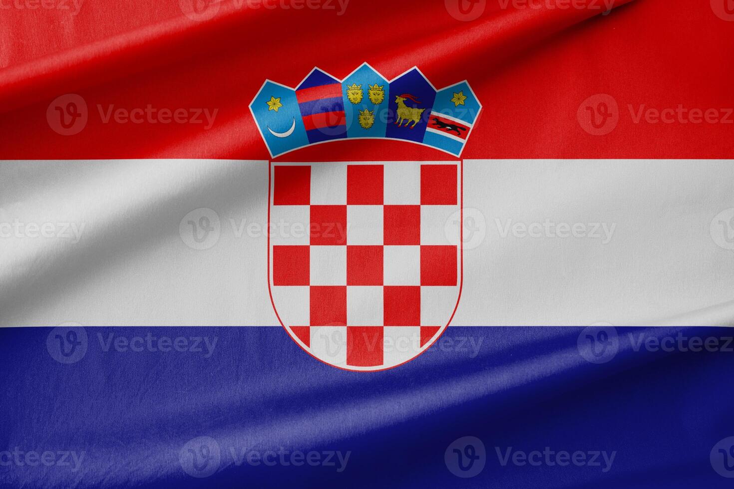 Croatia National Flag Waving in the Wind photo