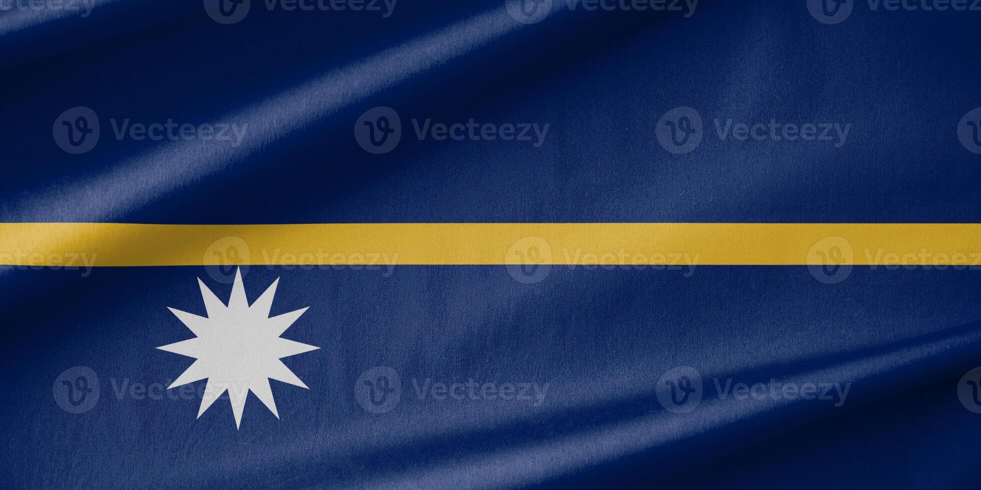 Nauru National Flag Waving in the Wind photo