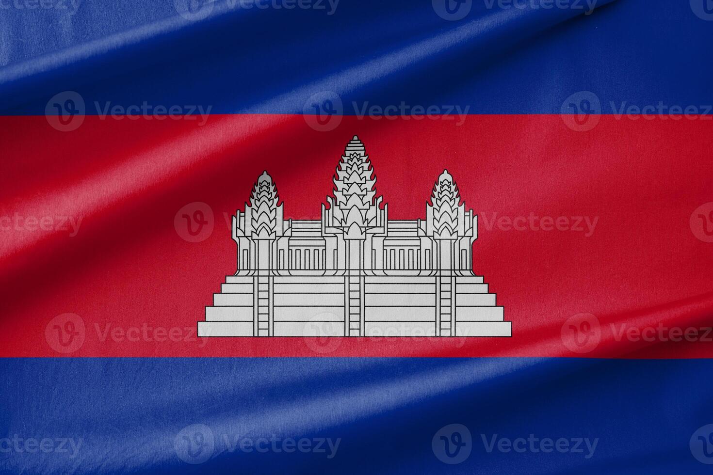 Cambodia National Flag Waving in the Wind photo