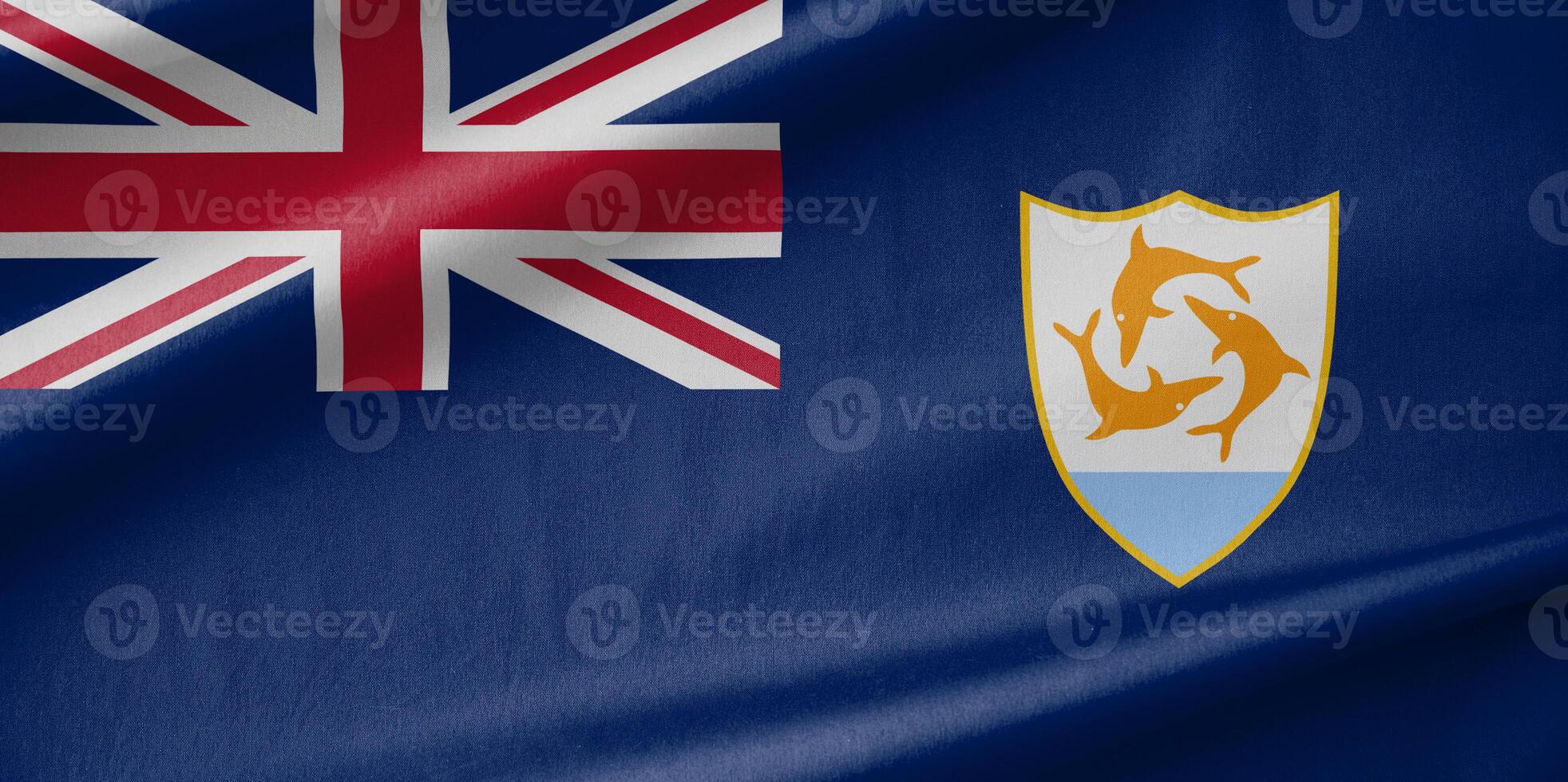 Anguilla National Flag Waving in the Wind photo